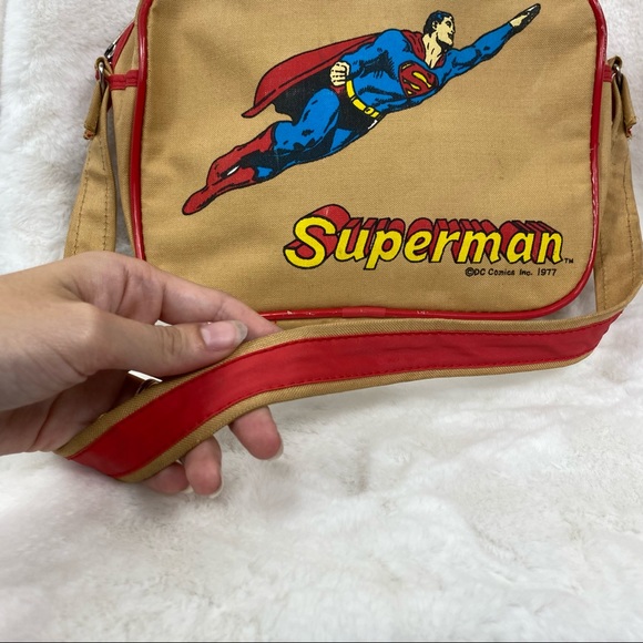 Superman DC RARE 1997 Tote, Lunchbox canvas Bag - Picture 4 of 15